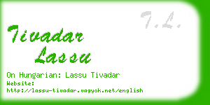 tivadar lassu business card